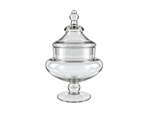 Slika Posuda staklo s poklopcem d14 h43cm; transparent