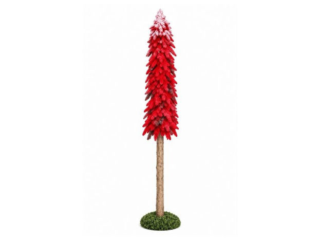 Slika Bor dekorativni na stalku h122cm; berry; crvena