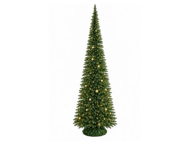Slika Bor s berry dekoracijom 120x46cm; zelena/krem