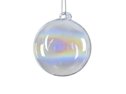 Slika Staklena kuglica d8cm; transparent/iris