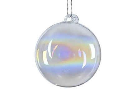 Slika Staklena kuglica d10cm; transparent/iris