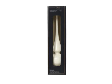Slika Stakleni vrh za bor d6cm x h26cm; bijela