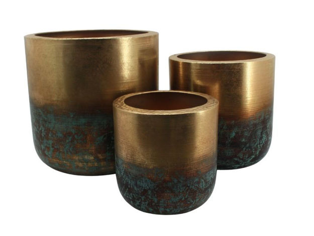 Slika Posuda metalna 25x25cm; zlatna