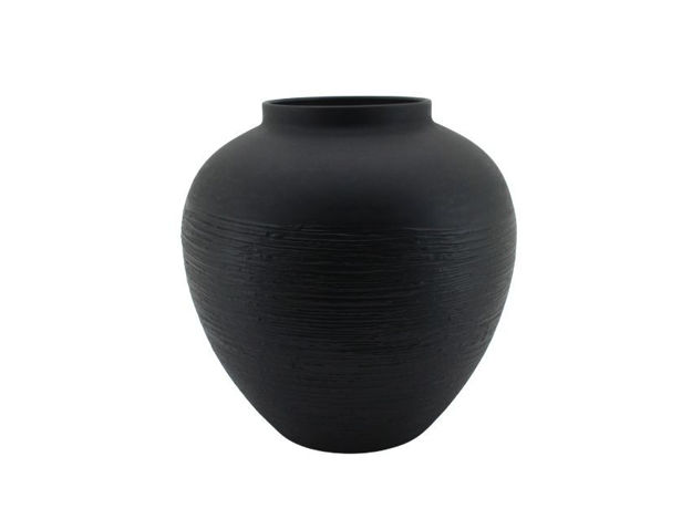 Slika Vaza metalna 28x28.5cm; crna