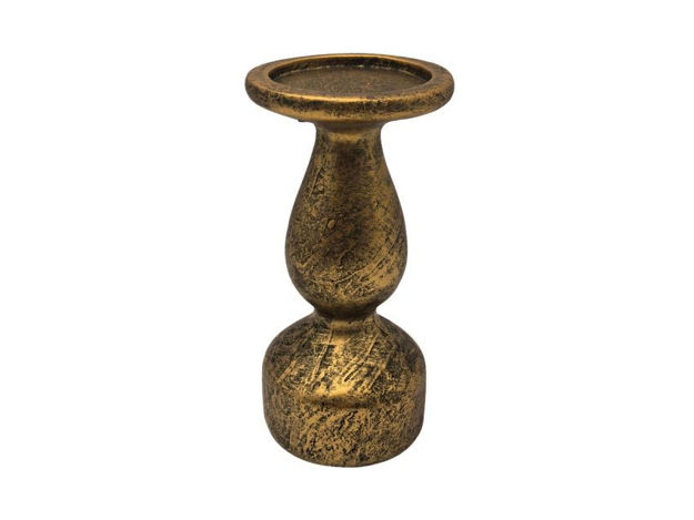 Slika Svijećnjak metalni 10x20cm; zlatna
