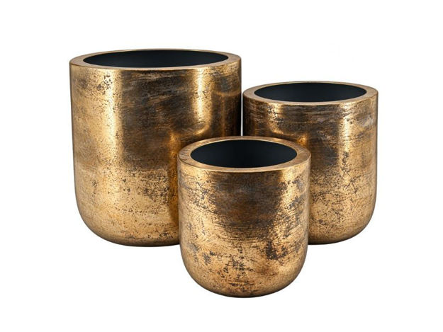 Slika Posuda metalna 25x25cm; zlatna
